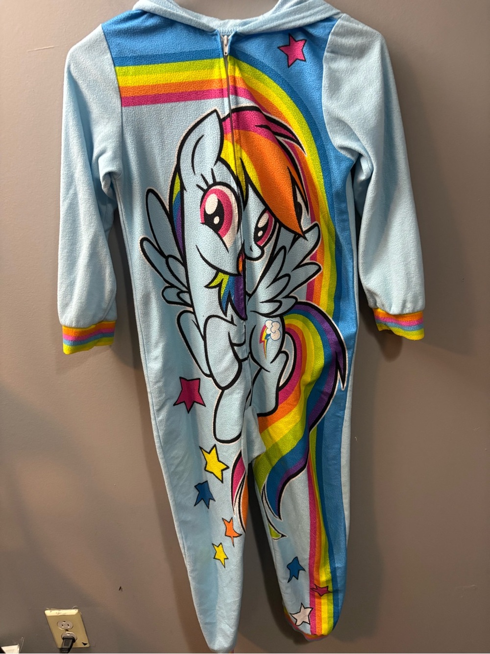 My Little Pony Light Blue Rainbow Hooded One-Piece